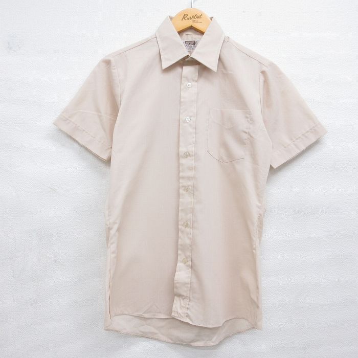古着 モンゴメリーワード 半袖 シャツ キッズ 子供服 80年代 80s ベージュ 26may23