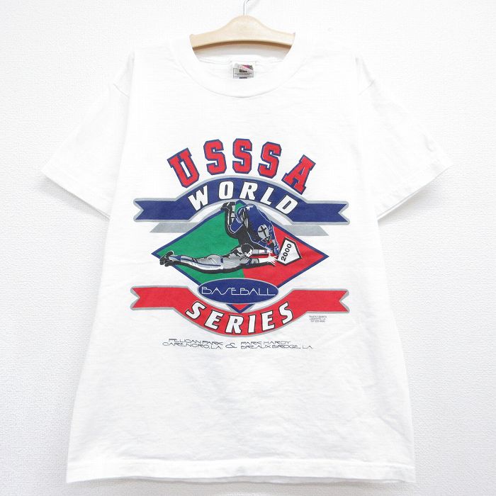 フルーツオブザルーム 00s 半袖Tシャツ USSSAベースボール ホワイト キッズ | 古着
