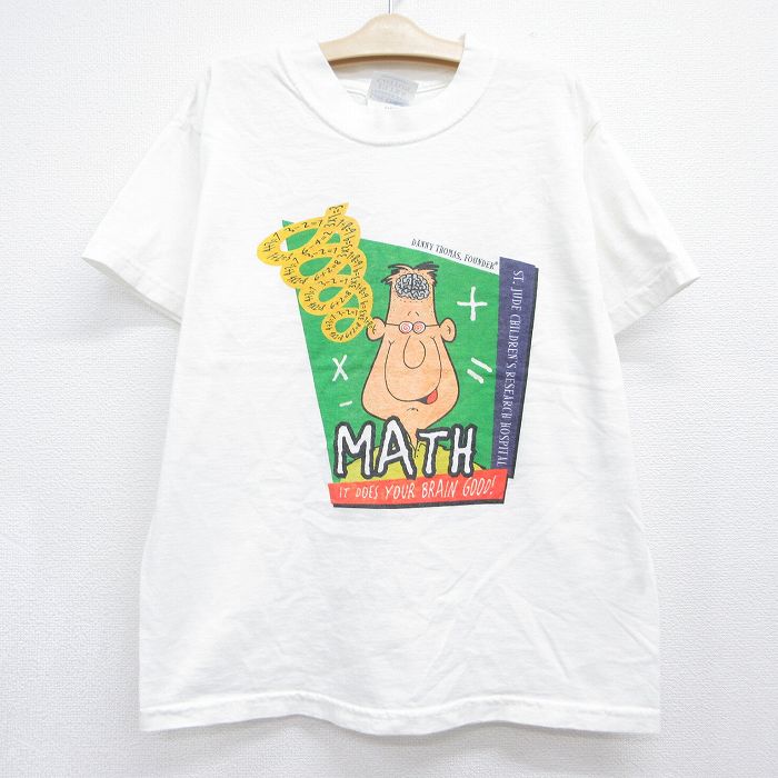 00s 半袖Tシャツ MATH ホワイト キッズ | 古着