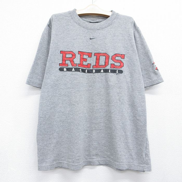 ナイキ 00s 半袖Tシャツ シンシナティレッズ グレー キッズ | 古着