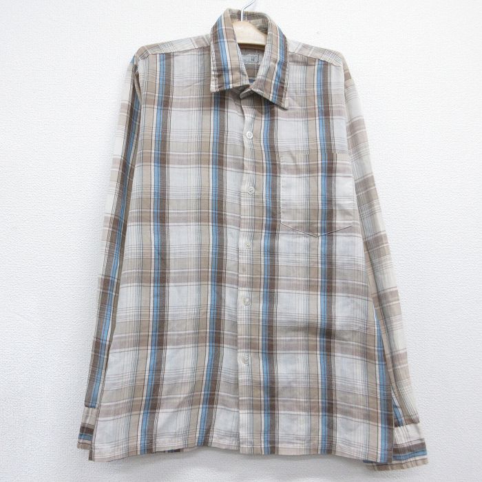 JCペニー 70s 半袖シャツ チェック ベージュ キッズ | 古着