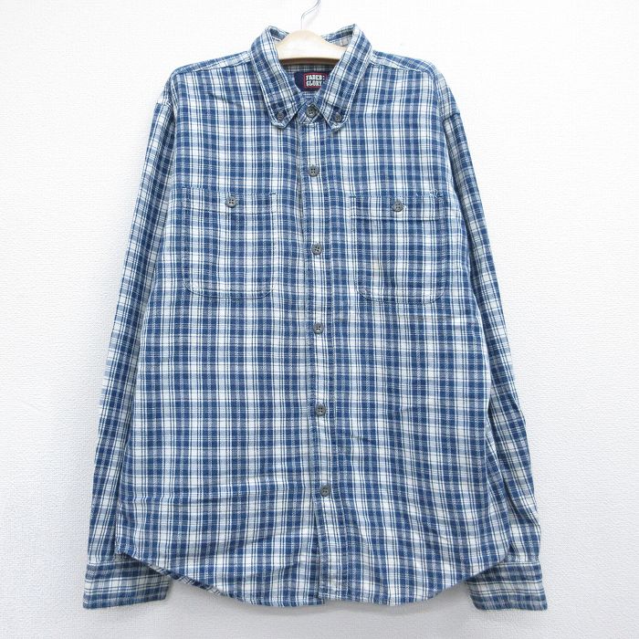 FADED GLORY 00s 長袖シャツ チェック ネイビー キッズ | 古着