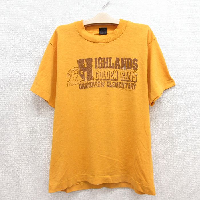 フルーツオブザルーム 90s 半袖Tシャツ ゴールデンラムズ イエロー キッズ | 古着