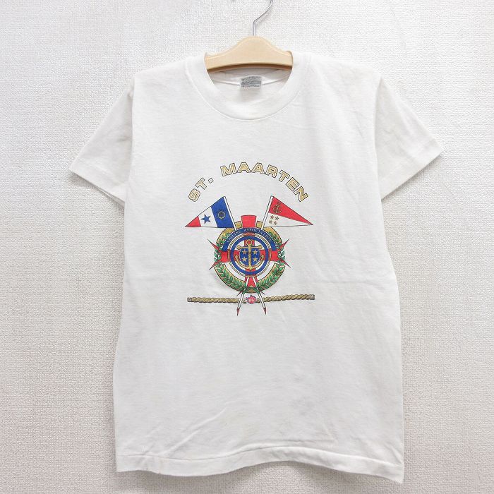ヘインズ 80s 半袖Tシャツ セイリング ホワイト キッズ | 古着