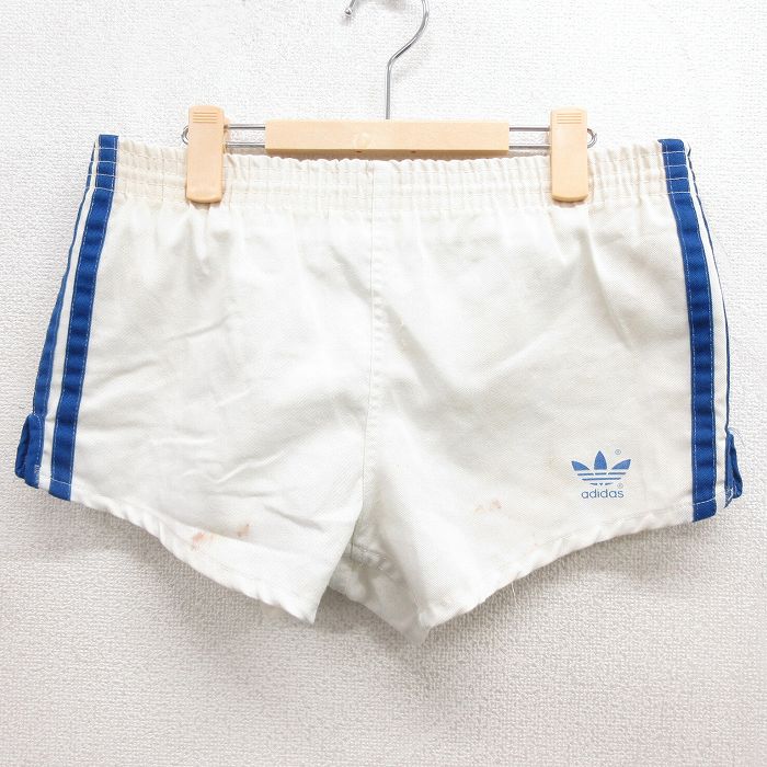 アディダス 90s ショートパンツ ワンポイントロゴ ホワイト キッズ | 古着