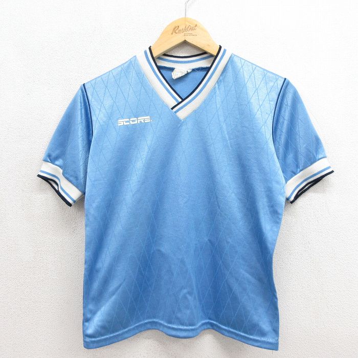 90s 半袖Tシャツ サッカー ライトブルー キッズ | 古着