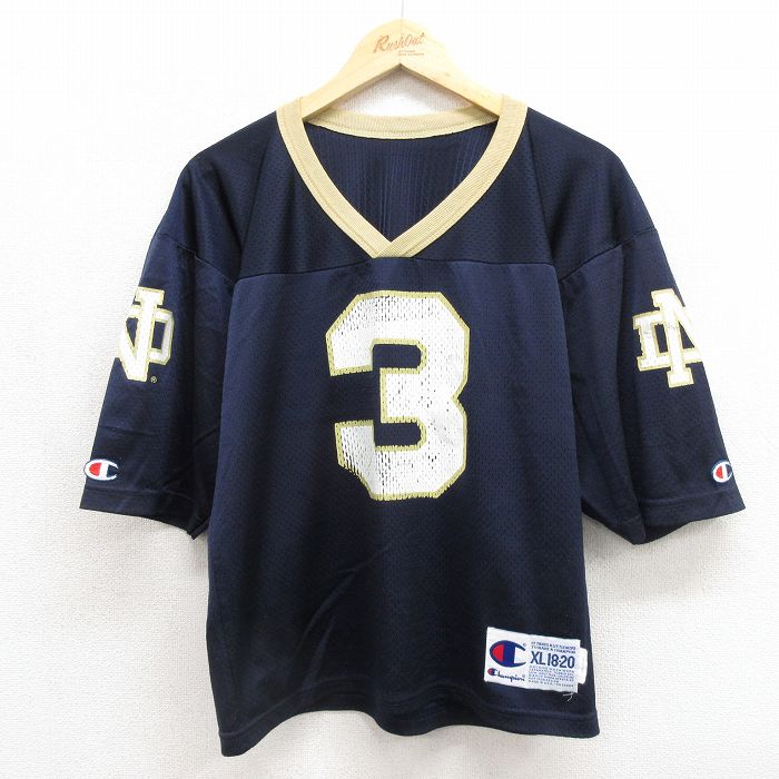 チャンピオン 90s 半袖Tシャツ ユニフォーム ネイビー キッズ | 古着