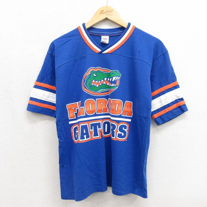 ゲイターズ 90s 半袖フットボールTシャツ ブルー キッズ | 古着
