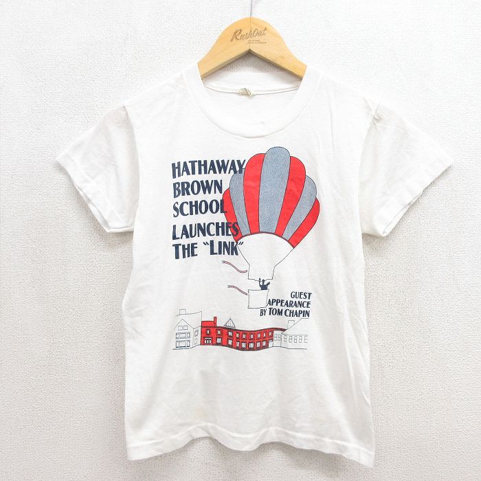 80s 半袖Tシャツ 気球 ホワイト キッズ | 古着