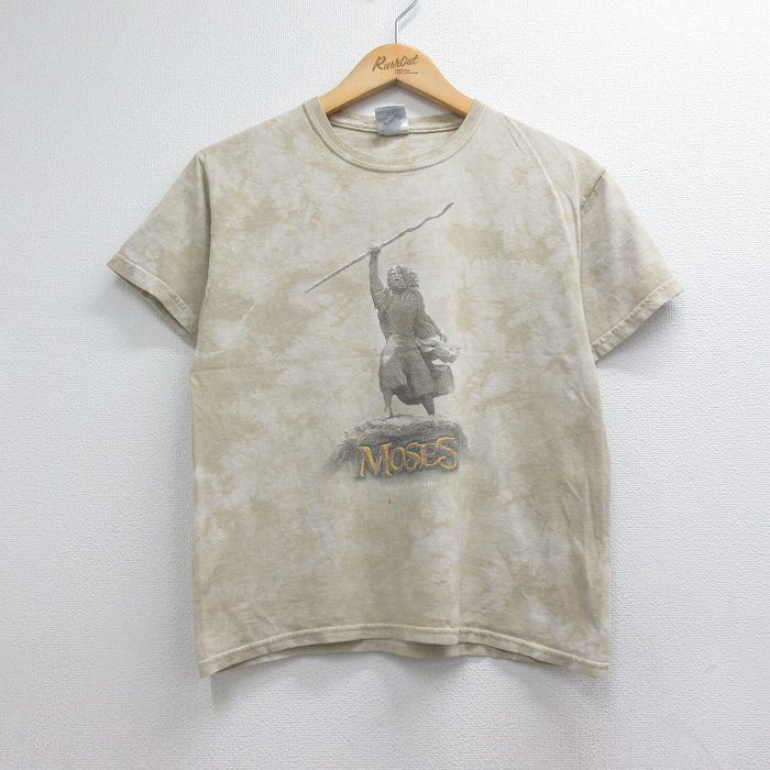 モーゼ 00s 半袖Tシャツ タイダイ ベージュ キッズ | 古着