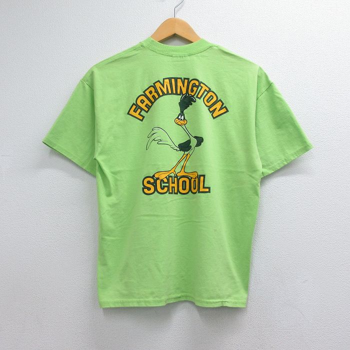 ヘインズ 00s 半袖Tシャツ ロードランナー グリーン キッズ | 古着