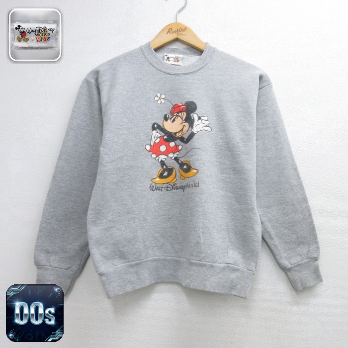 ディズニー 00s 長袖スウェット ミニー グレー キッズ | 古着