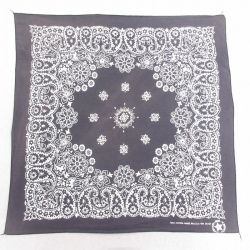 中古 バンダナ 90年代 90s 花 コットン USA製 黒 26mar18