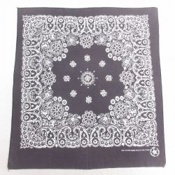 中古 バンダナ 90年代 90s 花コットン USA製 黒 26mar18