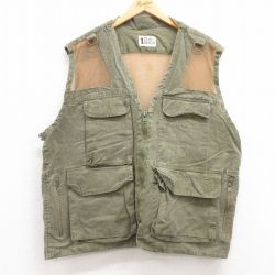 【50%OFF】XL★古着 フィッシング ベスト メンズ 90年代 90s 緑他 グリーン 24nov22 中古 アウター