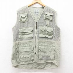 【20%OFF】L★古着 ビューグルボーイ フィッシング ベスト メンズ 00年代 00s ベージュ カーキ 25jan31 中古 アウター