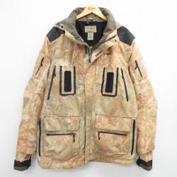 XL★古着 エルエルビーン LLBEAN 長袖 ナイロン ハンティング ジャケット メンズ 00年代 00s モッシーオーク 大きいサイズ ロング丈 茶 ブラウン 迷彩 25feb20 中古 アウター