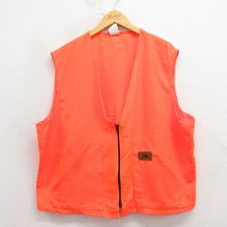 XL★古着 ダックスバック ハンティング ベスト メンズ 90年代 90s USA製 オレンジ 25oct25 中古 アウター