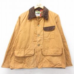 【50%OFF】JCペニー 70s ハンティングジャケット 襟コーデュロイ ブラウン L | 古着