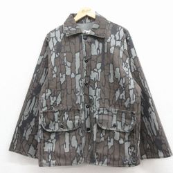 XL★古着 長袖 ハンティング ジャケット メンズ 90年代 90s TREBARK USA製 こげ茶 迷彩 25dec03