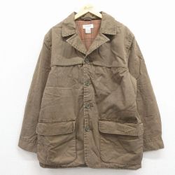 XL★古着 ジェイクルー 長袖 カバーオール メンズ 00年代 00s ダック地 ロング丈 コットン 薄緑系 内側フランネル【spe】 26jan17