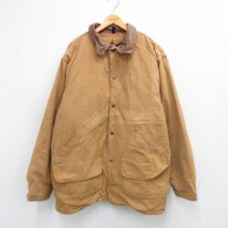 ウールリッチ 90s ハンティングジャケット 襟レザー ベージュ XL | 古着