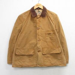 50s ハンティングジャケット 襟コーデュロイ ブラウン XL | 古着