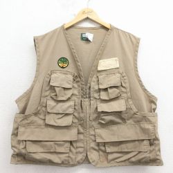 XL★古着 SAFTBAK ハンティング ベスト メンズ 90年代 90s 大きいサイズ USA製 ベージュ 26mar31