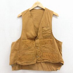 80s ハンティングベスト ダック地 ブラウン L | 古着