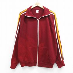 ラグラン 80s 長袖ジャージ バーガンディ XL | 古着