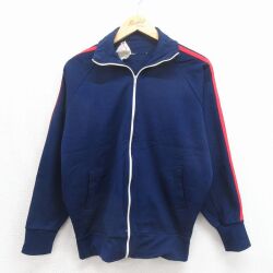 80s ラグラン長袖ジャージ ネイビー メンズL相当 | 古着
