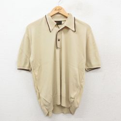 【50%OFF】80s 半袖セーター 襟付き ベージュ L | 古着