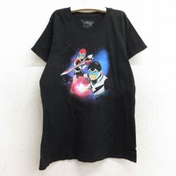 古着 半袖 Tシャツ キッズ ボーイズ 子供服 アニメ ボルトロン コットン クルーネック 黒 ブラック 24jul24
