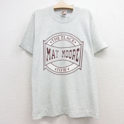 古着 フルーツオブザルーム 半袖 ビンテージ Tシャツ キッズ ボーイズ 子供服 90年代 90s MAY MOORE クルーネック USA製 薄グレー 霜降り 24aug02