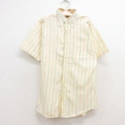 【50%OFF】古着 マックレガー 半袖 シャツ キッズ ボーイズ 子供服 70年代 70s USA製 薄黄他 イエロー ストライプ 24aug05
