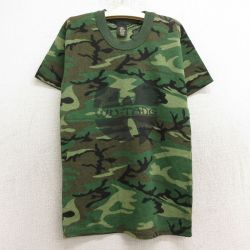 古着 半袖 ビンテージ ヒップホップ ラップ Tシャツ キッズ ボーイズ 子供服 90年代 90s ウータンクラン クルーネック USA製 濃紺 ネイビー 迷彩 【spe】 24aug19