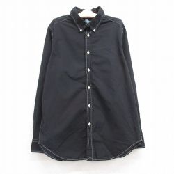 古着 ラルフローレン Ralph Lauren 長袖 ブランド シャツ キッズ ボーイズ 子供服 90年代 90s ワンポイントロゴ コットン ボタンダウン 黒 ブラック チェック 24oct22