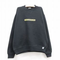 古着 ラッセル 長袖 スウェット キッズ ボーイズ 子供服 00年代 00s DAWSONHOLLOW クルーネック 黒 ブラック 24dec27