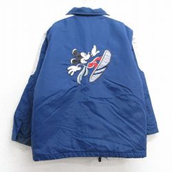 古着 長袖 ジャケット キッズ ボーイズ 子供服 00年代 00s ディズニー DISNEY ミッキー MICKEY MOUSE 紺他 ネイビー 内側フリース 25jan18