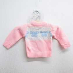 古着 長袖 セーター キッズ ガールズ 子供服 90年代 90s 蝶々 アクリル クルーネック ピンク他 25jan27