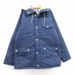古着 長袖 ジャケット マウンテン パーカー キッズ ボーイズ 子供服 80年代 80s ラグラン USA製 タロン 紺 ネイビー 25jan30