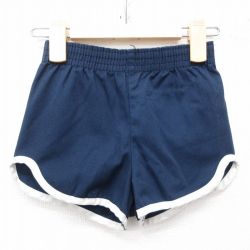 古着 ショート イージー パンツ キッズ ボーイズ 子供服 90年代 90s USA製 紺 ネイビー 25jun03