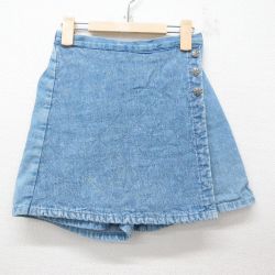 古着 スカート キッズ ガールズ 子供服 90年代 90s コットン USA製 薄紺 ネイビー デニム 25jun03