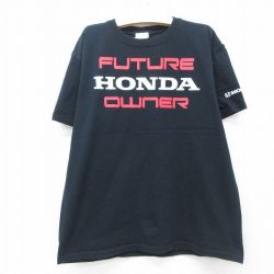 古着 半袖 ビンテージ Tシャツ キッズ ボーイズ 子供服 00年代 00s ホンダ HONDA コットン クルーネック 黒 ブラック 25jun06