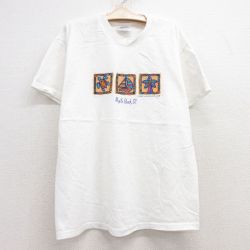 古着 ヘインズ Hanes 半袖 ビンテージ Tシャツ キッズ ボーイズ 子供服 00年代 00s マートルビーチ ヨット コットン クルーネック 白 ホワイト 25jul24