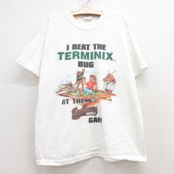 古着 半袖 ビンテージ Tシャツ キッズ ボーイズ 子供服 00年代 00s Bay Beans コットン クルーネック 白 ホワイト 25jul24