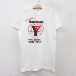 【50%OFF】古着 半袖 ビンテージ Tシャツ キッズ ボーイズ 子供服 80年代 80s ハート Natelsons クルーネック 白 ホワイト 25aug06