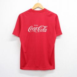古着 半袖 ビンテージ Tシャツ キッズ ボーイズ 子供服 80年代 80s コカコーラ 胸ポケット付き メッシュ地 クルーネック 赤 レッド 25aug20