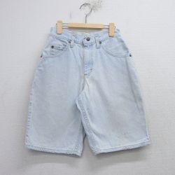 【50%OFF】古着 リー Lee ショート パンツ キッズ ボーイズ 子供服 90年代 90s コットン USA製 薄紺 ネイビー デニム 25aug20