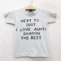 古着 フルーツオブザルーム 半袖 ビンテージ Tシャツ キッズ ボーイズ 子供服 90年代 90s メッセージ クルーネック USA製 薄グレー 霜降り 25sep02